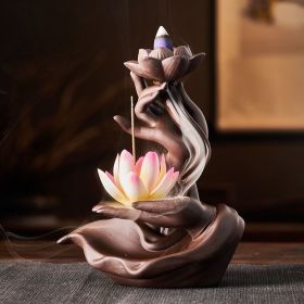 1pc Reversible Lotus Floral Aromatherapy Furnace (Style: Single Furnace, Items: Small-Pink Lotus)