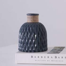 1pc Dried Flower Vase; (Color: Black)