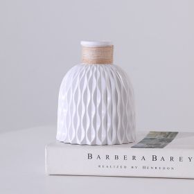 1pc Dried Flower Vase; (Color: White)