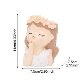 1pc Girls Plant Pots; Desktop Creative Cute Plant; (Style: Fantasy)