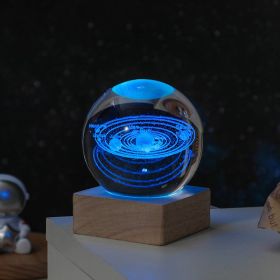 Cosmos Series Crystal Ball Night Lights; (Items: 8cm Solar System)