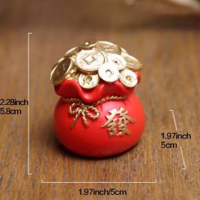 1pc Resin Wealth Tree Ornaments (2.68"√ó2.17"1.97"); (Style: C)