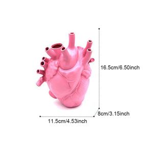 Vase In The Shape Of Human Heart (Color: Pink, size: 11.5*8*16.5)