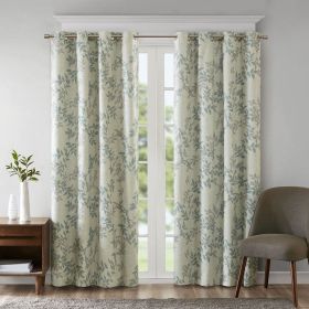 Printed Botanical Blackout Curtain Panel (Color: as Pic)