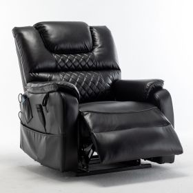 Lounge chair lift chair relax sofa chair sitting room furniture sitting room power supply elderly electric lounge chair (180 degree lying flat) (Color: as Pic)