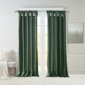 Twist Tab Lined Window Curtain Panel(Only 1 Pc Panel) (Color: as Pic)