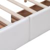 Upholstered Platform Bed with Classic Headboard and 4 Drawers;