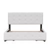 Upholstered Platform Bed with Classic Headboard and 4 Drawers;