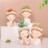 1pc Girls Plant Pots; Desktop Creative Cute Plant;