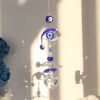 1pc Crystal Sun Catchers, Blue Butterfly Evil Eye
