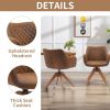 Suede Black Modern Swivel Office Accent Arm Chair with Oak Wood Legs for Small Space(Set of 2)