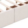 Upholstered Platform Bed with Classic Headboard and 4 Drawers;