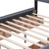 Upholstered Platform Bed with Classic Headboard and 4 Drawers;