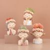 1pc Girls Plant Pots; Desktop Creative Cute Plant;