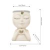 1pc Figure Flower Pot; Women Face Statue Vase Planter Ornaments;