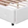 Upholstered Platform Bed with Classic Headboard and 4 Drawers;