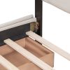 Upholstered Platform Bed with Classic Headboard and 4 Drawers;