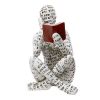 Scandinavian Modern Style; Resin Statue Of Woman Reading;